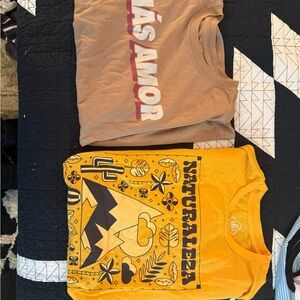 Target Brown and Yellow Graphic Tees